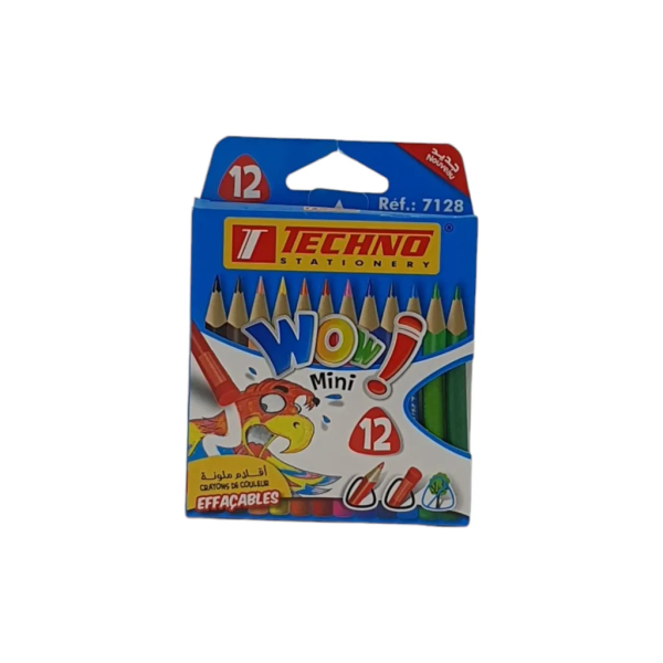 CRAYONS DE COULEURS WOW EFFAÇABLE "TECHNO" REF :7128