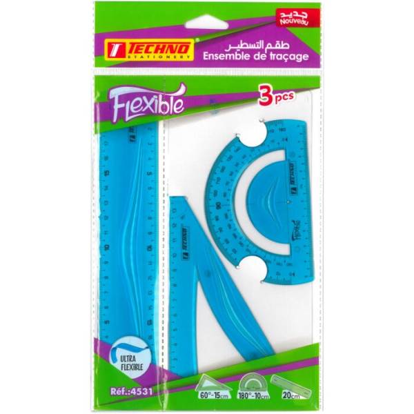 ENSEMBLE DE TRACAGE FLEXIBLE DE 03 PIECES "TECHNO" REF: 4531